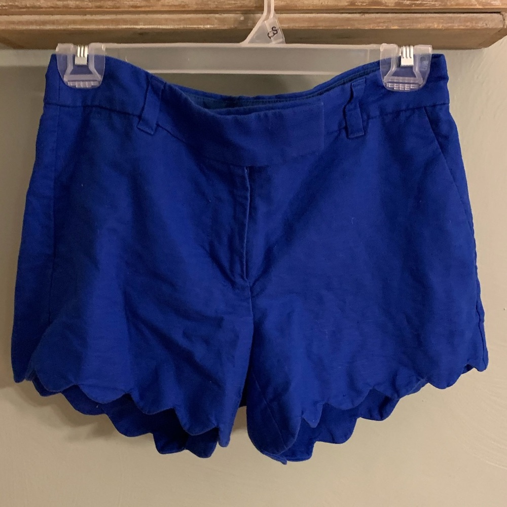 J-Crew scalloped summer shorts